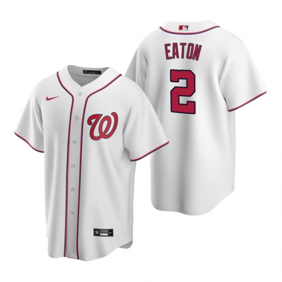 Men's Nike Washington Nationals #2 Adam Eaton White Home Stitched Baseball Jersey - Ujersey