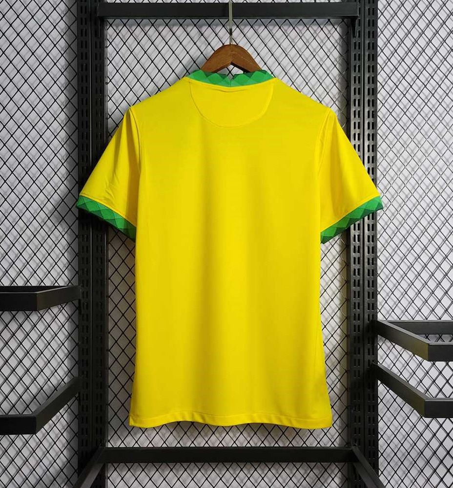 Brazil Retro Jersey Custom Home Soccer Jersey 2021 - ujerseystore