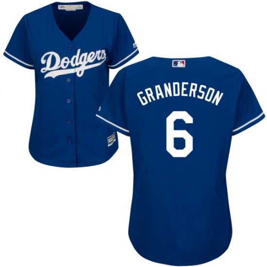 Women's Majestic Los Angeles Dodgers #6 Curtis Granderson Authentic Royal Blue Alternate Cool Base MLB Jersey - Ujersey