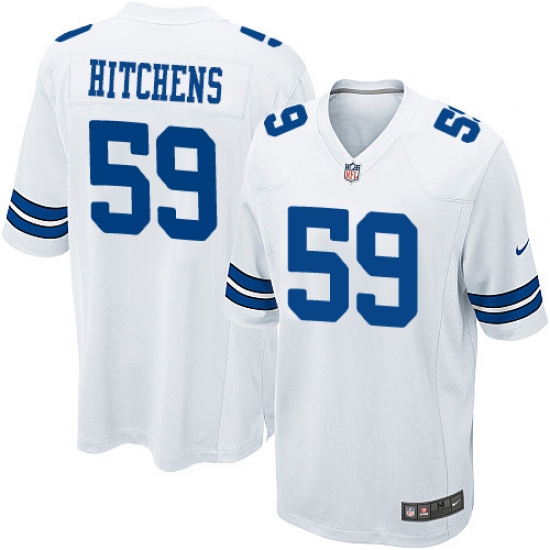 Men's Nike Dallas Cowboys #59 Anthony Hitchens Game White NFL Jersey - Ujersey