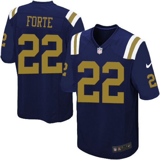 Youth Nike New York Jets #22 Matt Forte Elite Navy Blue Alternate NFL Jersey - Ujersey