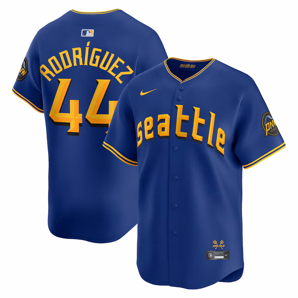 Men's Seattle Mariners Julio Rodriguez Nike Blue City Connect Limited Jersey - Vujersey Los Angeles Rams