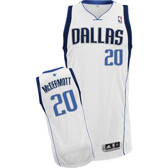 Men's Adidas Dallas Mavericks #20 Doug McDermott Authentic White Home NBA Jersey - Ujersey