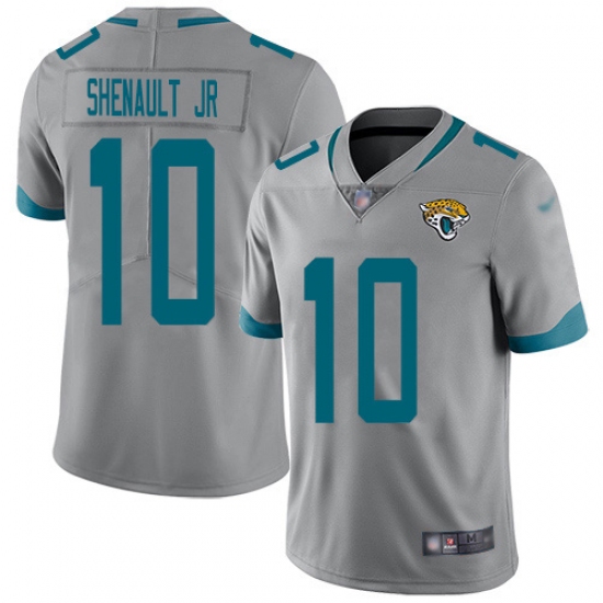 Men's Jacksonville Jaguars #10 Laviska Shenault Jr. Silver Stitched Limited Inverted Legend Jersey - Ujersey