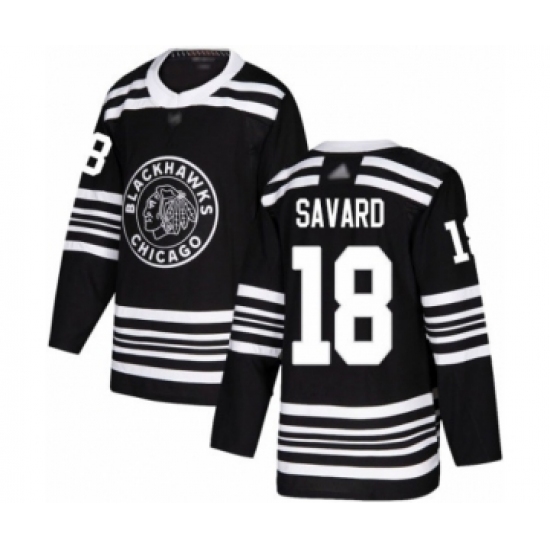 Youth Chicago Blackhawks #18 Denis Savard Authentic Black Alternate Hockey Jersey - Ujersey