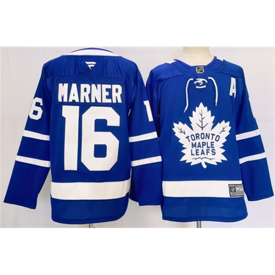 Men's Toronto Maple Leafs #16 Mitchell Marner Blue 2024-25 Stitched Jersey - Ujersey