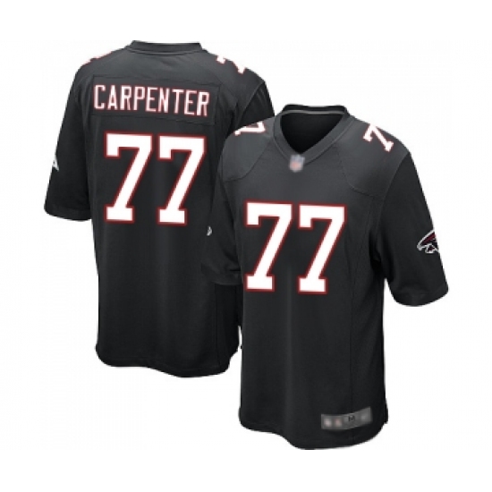 Men's Atlanta Falcons #77 James Carpenter Game Black Alternate Football Jersey - Ujersey