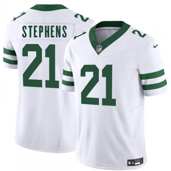 Men's New York Jets #21 Brandon Stephens White 2025 F.U.S.E. Vapor Untouchable Limited Football Stitched Jersey - Ujersey