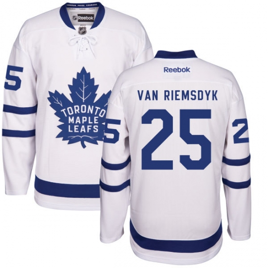 Women's Reebok Toronto Maple Leafs #25 James Van Riemsdyk Authentic White Away NHL Jersey - Ujersey