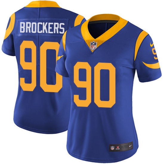 Women's Nike Los Angeles Rams #90 Michael Brockers Royal Blue Alternate Vapor Untouchable Limited Player NFL Jersey - Ujersey