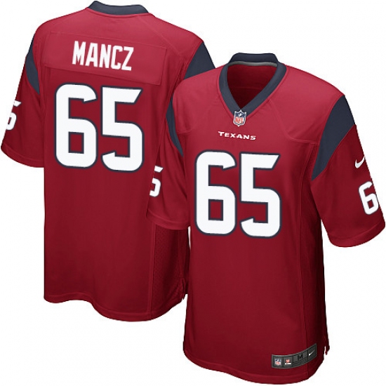 Men's Nike Houston Texans #65 Greg Mancz Game Red Alternate NFL Jersey - Ujersey