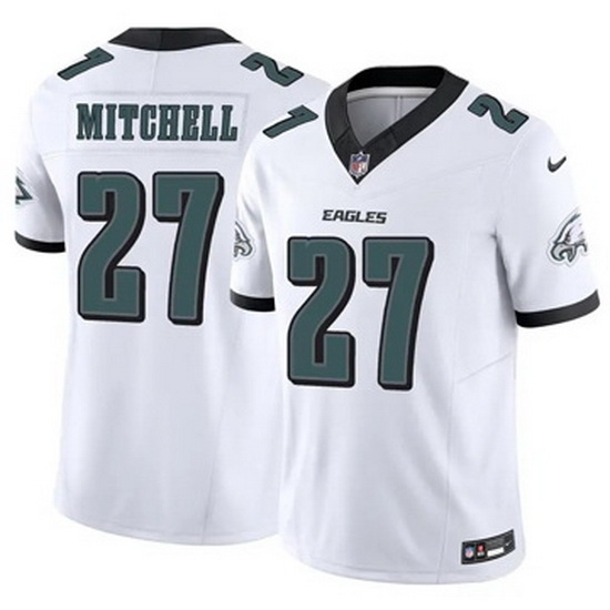 Men's Philadelphia Eagles #27 Quinyon Mitchell White F U S E Stitched NFL Jersey - Ujersey