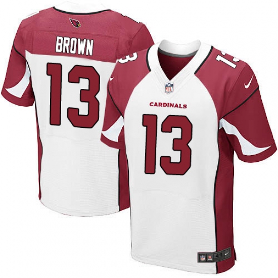 Men's Nike Arizona Cardinals #13 Jaron Brown Elite White NFL Jersey - Ujersey