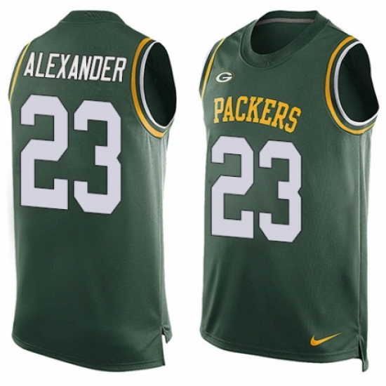 Men's Nike Green Bay Packers #23 Jaire Alexander Limited Green Player Name & Number Tank Top NFL Jersey - Ujersey