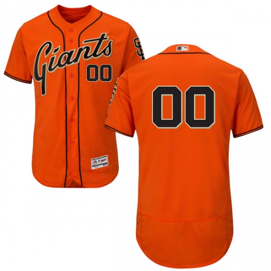 Men's San Francisco Giants Majestic Alternate Orange Flex Base Authentic Collection Custom Jersey - Ujersey