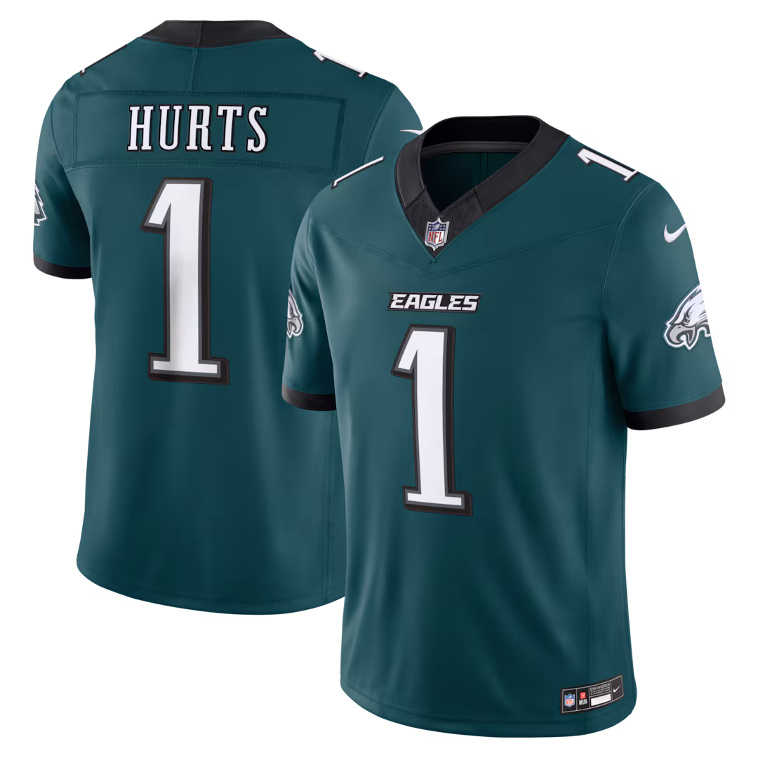 Men's Philadelphia Eagles Jalen Hurts Nike Midnight Green Team Vapor F.U.S.E. Stitched Limited Jersey
