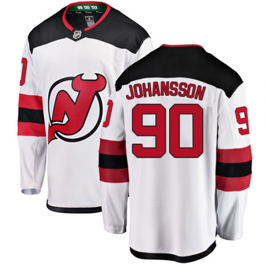Youth New Jersey Devils #90 Marcus Johansson Fanatics Branded White Away Breakaway NHL Jersey - Ujersey