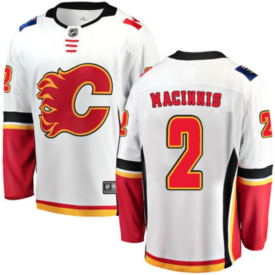 Men's Calgary Flames #2 Al MacInnis Fanatics Branded White Away Breakaway NHL Jersey - Ujersey