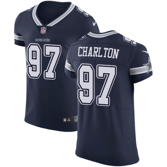 Men's Nike Dallas Cowboys #97 Taco Charlton Navy Blue Team Color Vapor Untouchable Elite Player NFL Jersey - Ujersey