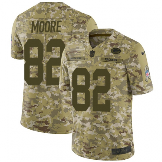 Youth Nike Green Bay Packers #82 J'Mon Moore Limited Camo 2018 Salute to Service NFL Jersey - Ujersey