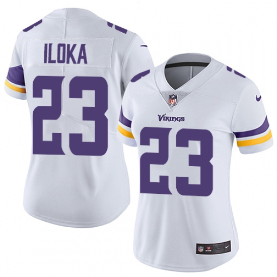 Women's Nike Minnesota Vikings #23 George Iloka White Vapor Untouchable Limited Player NFL Jersey - Ujersey
