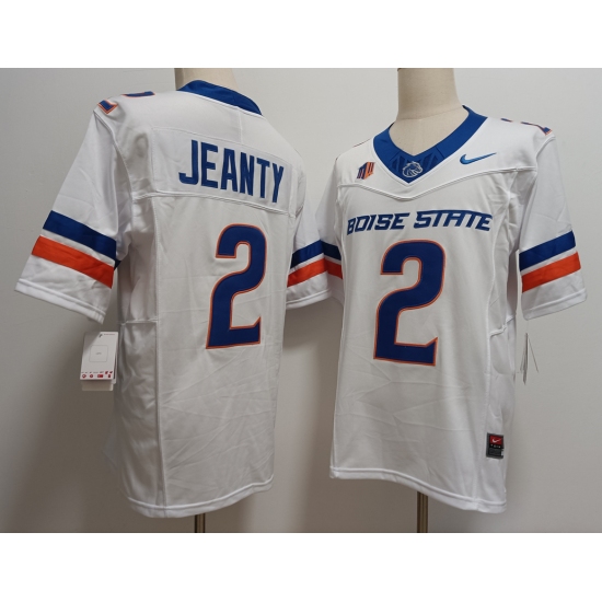 Men's Boise State Broncos #2 Ashton Jeanty White 2024 F.U.S.E. Vapor Limited Stitched Football Jersey - Ujersey