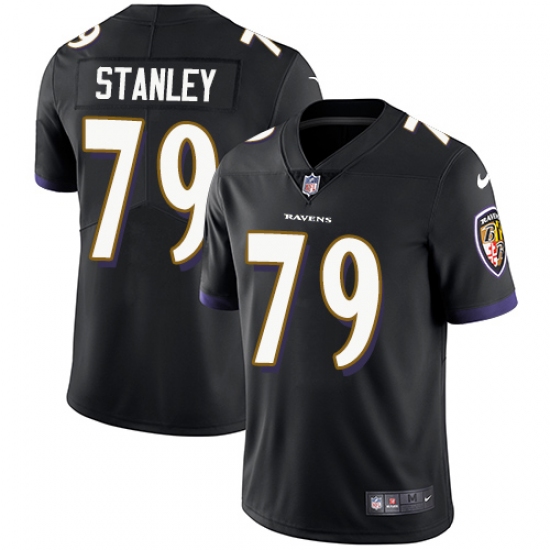 Youth Nike Baltimore Ravens #79 Ronnie Stanley Black Alternate Vapor Untouchable Limited Player NFL Jersey - Ujersey
