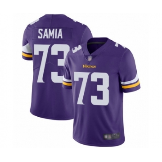Men's Minnesota Vikings #73 Dru Samia Purple Team Color Vapor Untouchable Limited Player Football Jersey - Ujersey