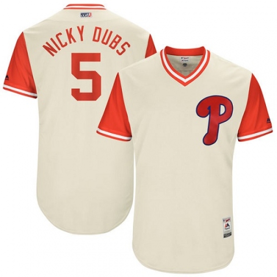 Men's Majestic Philadelphia Phillies #5 Nick Williams 