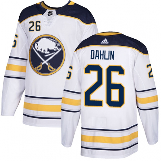 Women's Adidas Buffalo Sabres #26 Rasmus Dahlin Authentic White Away NHL Jersey - Ujersey