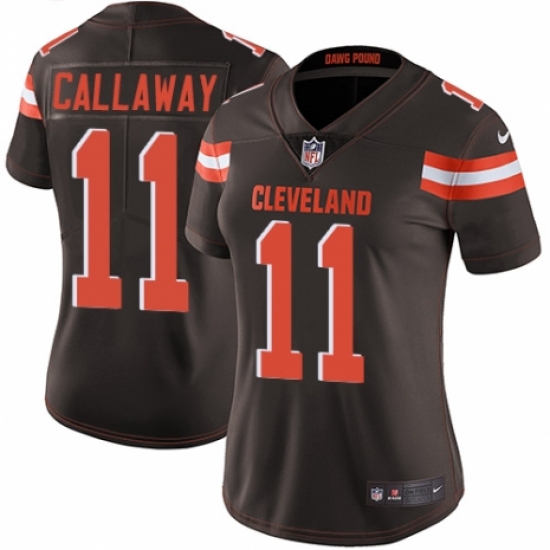 Women's Nike Cleveland Browns #11 Antonio Callaway Brown Team Color Vapor Untouchable Limited Player NFL Jersey - Ujersey