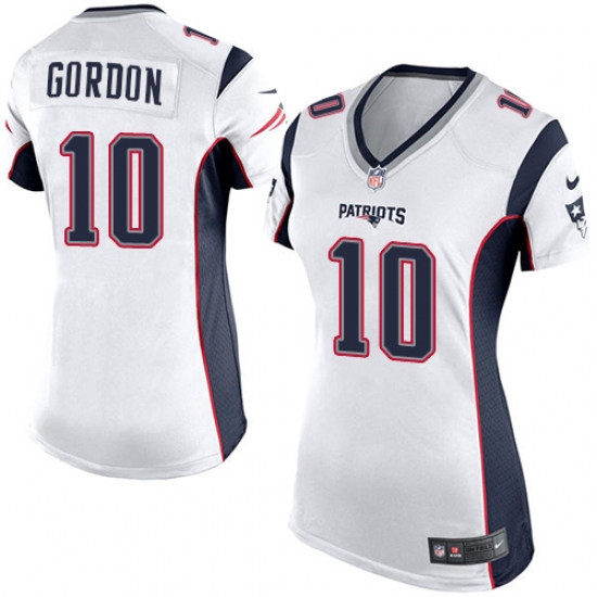 Women's Nike New England Patriots #10 Josh Gordon Game White NFL Jersey - Ujersey