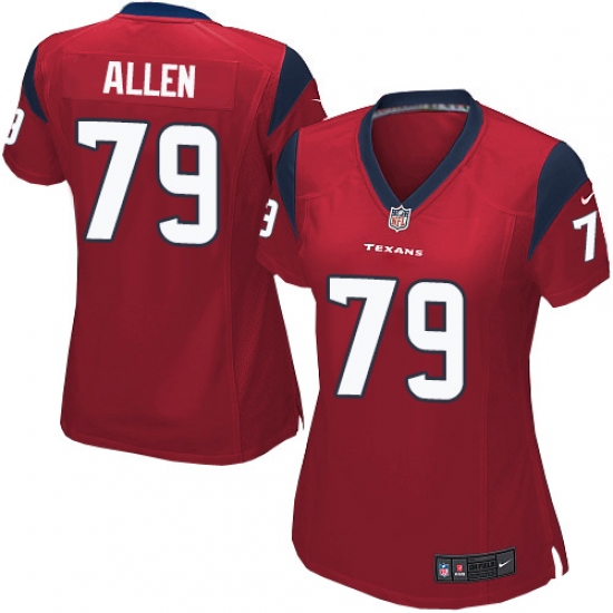 Women's Nike Houston Texans #79 Jeff Allen Game Red Alternate NFL Jersey - Ujersey