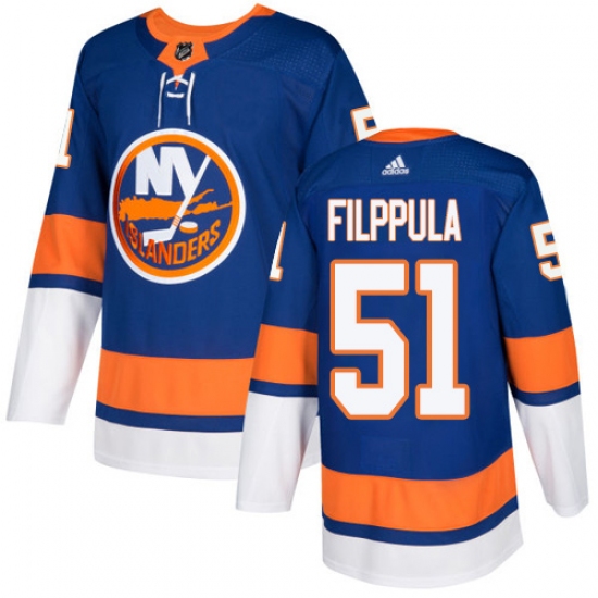 Youth Adidas New York Islanders #51 Valtteri Filppula Authentic Royal Blue Home NHL Jersey - Ujersey