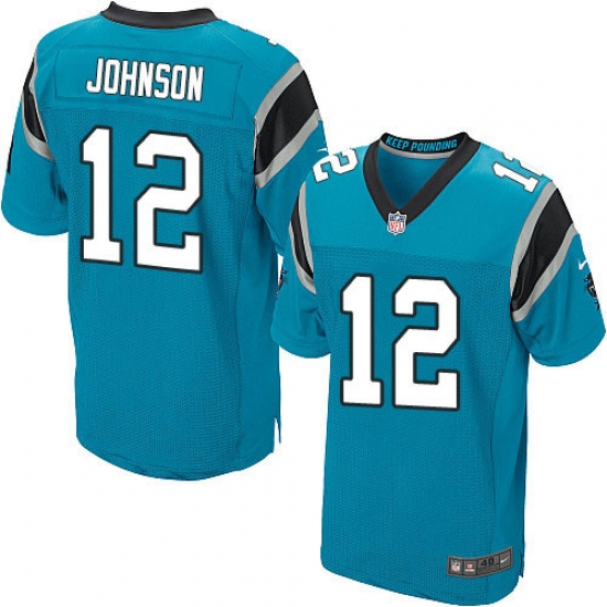 Men's Nike Carolina Panthers #12 Charles Johnson Elite Blue Alternate NFL Jersey - Ujersey