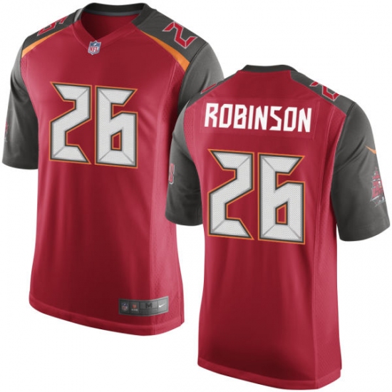 Men's Nike Tampa Bay Buccaneers #26 Josh Robinson Game Red Team Color NFL Jersey - Ujersey