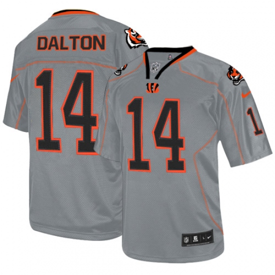 Men's Nike Cincinnati Bengals #14 Andy Dalton Elite Lights Out Grey NFL Jersey - Ujersey