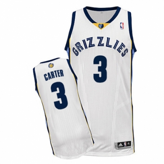 Men's Adidas Memphis Grizzlies #3 Jevon Carter Authentic White Home NBA Jersey - Ujersey