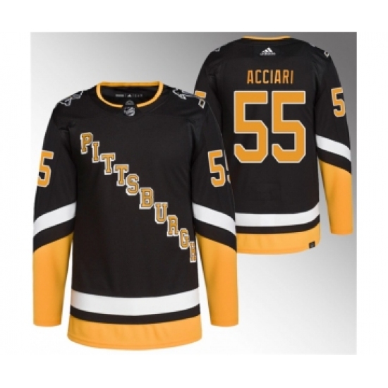 Men's Pittsburgh Penguins #55 Noel Acciari Black 2021-22 Alternate Primegreen Stitched Jersey - Ujersey