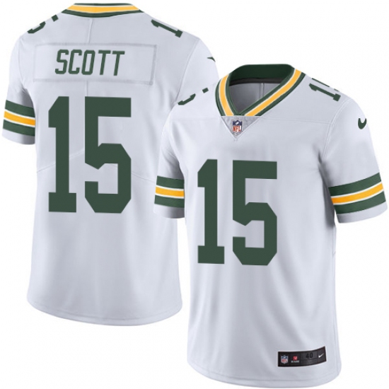 Youth Nike Green Bay Packers #15 JK Scott White Vapor Untouchable Limited Player NFL Jersey - Ujersey
