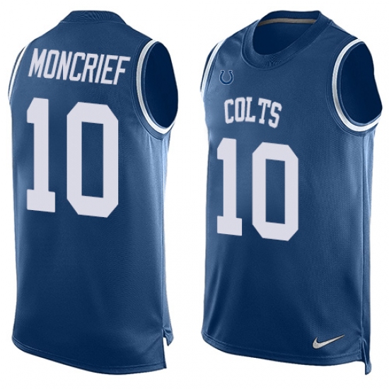 Men's Nike Indianapolis Colts #10 Donte Moncrief Limited Royal Blue Player Name & Number Tank Top NFL Jersey - Ujersey