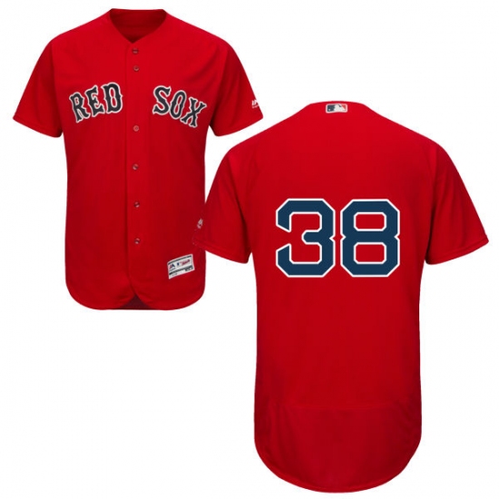 Men's Majestic Boston Red Sox #38 Rusney Castillo Red Alternate Flex Base Authentic Collection MLB Jersey - Ujersey