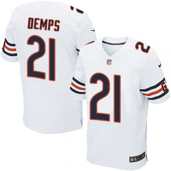 Men's Nike Chicago Bears #21 Quintin Demps Elite White NFL Jersey