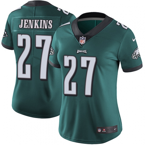 Women's Nike Philadelphia Eagles #27 Malcolm Jenkins Midnight Green Team Color Vapor Untouchable Limited Player NFL Jersey - Ujersey