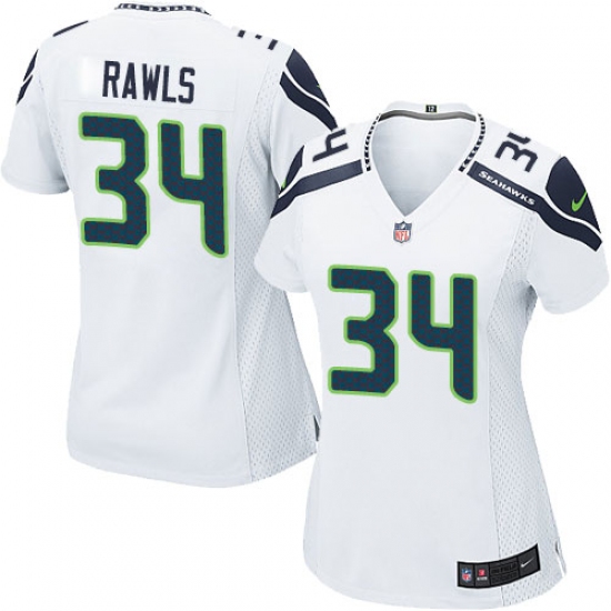 Women's Nike Seattle Seahawks #34 Thomas Rawls Game White NFL Jersey - Ujersey