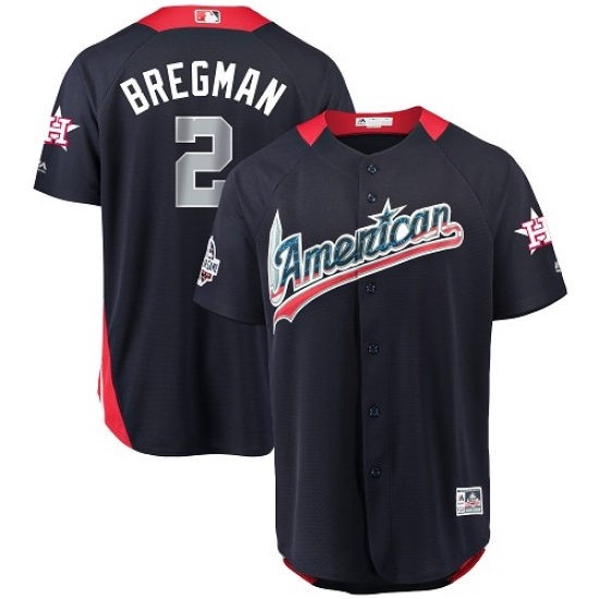 Youth Majestic Houston Astros #2 Alex Bregman Game Navy Blue American League 2018 MLB All-Star MLB Jersey - Ujersey
