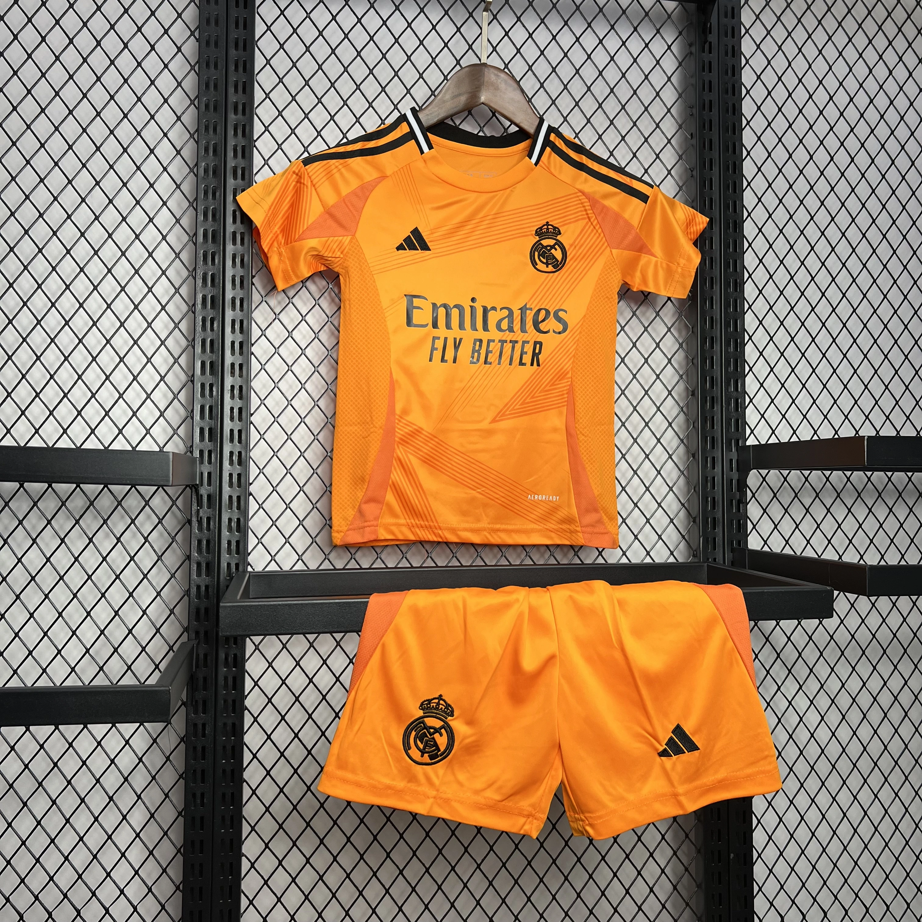 Real Madrid Soccer Jersey Away Custom Kids Kit Jersey+Shorts 2024/25 - Ujersey NHL