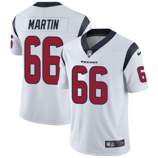 Men's Nike Houston Texans #66 Nick Martin Limited White Vapor Untouchable NFL Jersey - Ujersey