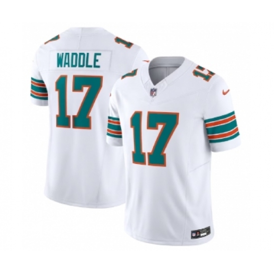 Men's Nike Miami Dolphins #17 Jaylen Waddle White 2023 F.U.S.E Alternate Vapor Limited Football Stitched Jersey - Ujersey