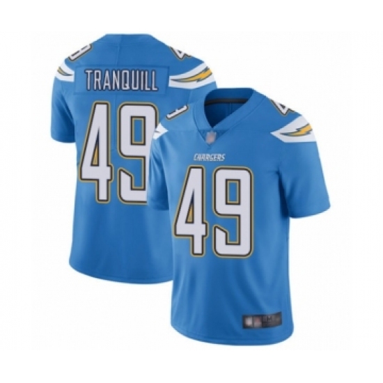 Men's Los Angeles Chargers #49 Drue Tranquill Electric Blue Alternate Vapor Untouchable Limited Player Football Jersey - Ujersey